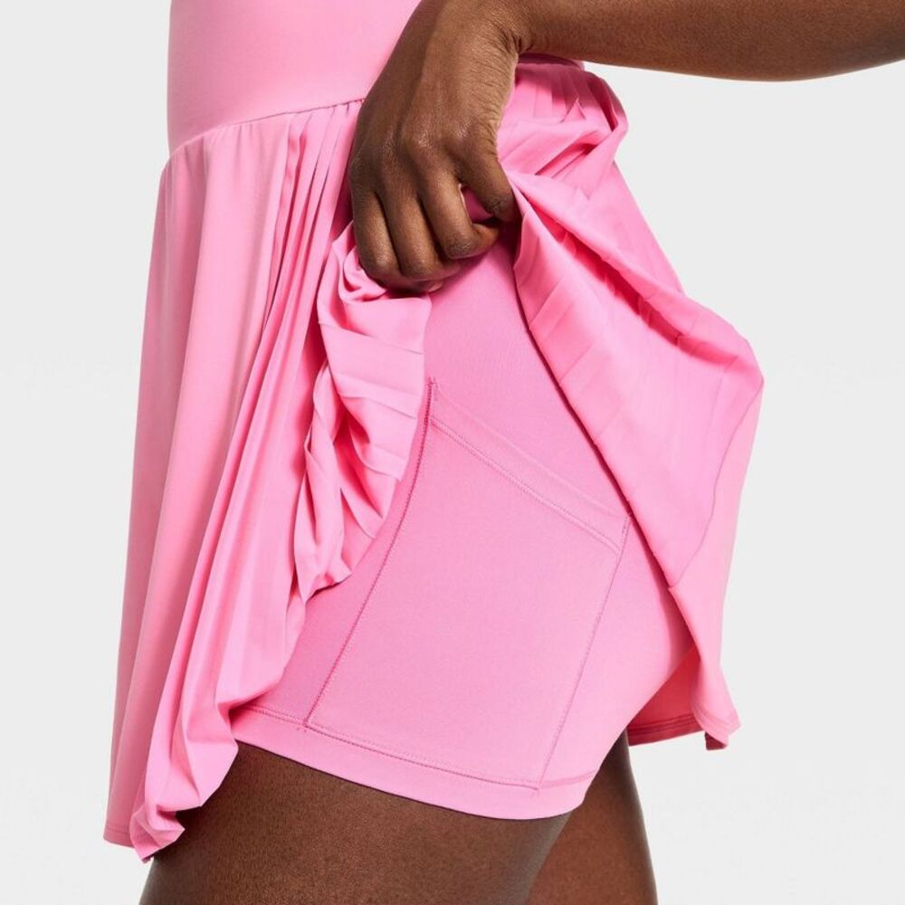 All In Motion - Women's Pleated Active Dress - All In Motion Pink Pink - Picture 4 of 4